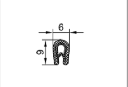PIRELI-U PVC  A1 010 - Profil s kovovou výstužou 