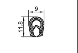 PIRELI-U PVC  A2 051 - Profil s kovovou výstužou 