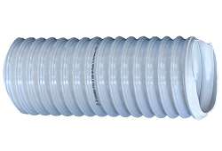 FLEXADUR PVC P 3 LF hellgrau - Hadica na odsávanie abrazívnych materiálov, 0°/+70°C, 1,2 - 1,5 mm