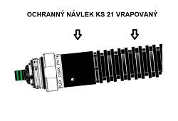 PU OCHRANA PROTI ZALOMENIU KS 21 - Polyuretán, čierny, pre hadice DN 21