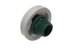 BARELOVÝ ADAPTÉR 2x AG PP - Polypropylén - polyetylén (0°/+80°C), priemer 59,5 mm