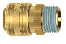 STANDARD AG-R-AB - Rýchlospojka s vonkajším kužeľovým závitom a ventilom