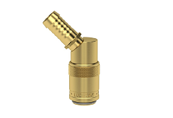 ESD*TL-45AB - Rýchlospojka Plastik Dn 9 s uhlovým tŕňom 45° s ventilom pre štandardné hadice