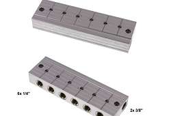 LIŠTA ROZDEL. staviteľná AL - Vstupné 2 xG3/8, stavať. prietok 10 Bar