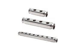 ROZVODNÁ KOCKA NEREZ 304L PN 10 - Jednostranná so vstupom 2x IG 1" výstup IG 1/2" (4 až 12)