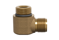 MKW UHLOVÝ ADAPTER 2x AG - Pre závitový prechod 90° pre všetky profily, 2x vonkajší závit 3/8"