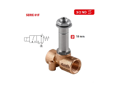 01F FLUID SOLENOID Ø10- 3/2 NO priamo ovládavý s centr. prívodom - Ventily otvorené bez prúdu, riadenie kvapalín 0-18 Bar (-10/+90°C)