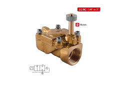 04F -2/2 NC ELEKTROMAGNETICKÝ VENTIL SERVO-ASIST - Membránový MS, zatvorený, bez solenoidu IG 1/4 až 1" - 24V/220V AC/DC 0,15 až 10 Bar