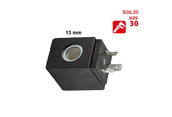 SOL20- Ø 13* size 30mm- Solenoid - Cievka pre membránové ventily séria 03F