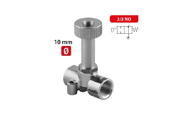 X1F FLUID SOL Ø10- 2/2 NO/SS PRIAMO OVLÁDANÝ SOLENOID - Nerezové ventily otvorené bez prúdu, riadenie kvapalín 0-40 Bar (-10/+90°C)