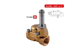 05F - 2/2 NC SOL. Ø13 MS VENTIL PRE PARU - Membránový normálne zatvorený, bez solenoidu IG 3/8" až 1" -40°C až 180°C