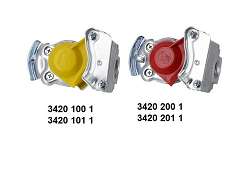 SPOJKOVÁ HLAVA PRÍVESU (R & Y) - Červená a žltá vzduchová hlavica ISO 1728