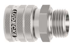 STANDARD AG SS - Nerezová rýchlospojka Dn 7,2 s vonkajším závitom, vrúbkovaná