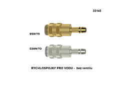 RÝCHLOSPOJKA ESM/TO TRN - Pre vodu, bez ventilu, zárezný hadicový tŕň, 35 Bar, (-20/+100°C)