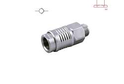 63111 - RÝCHLOSPOJKA MALE AG DN 5 SS/316L - Nerezová Séria Mignon PN12/35 (-10/+200°C), FKM tesnenie